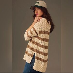NWOT Anthropologie Pilcro Longline Stitch Sweater Size M